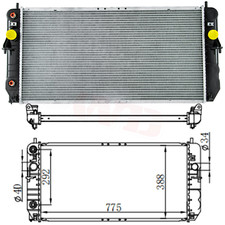 2491 Aluminum Core Radiator For Cadillac Deville 2001-2005 Oldsmobile Aurora