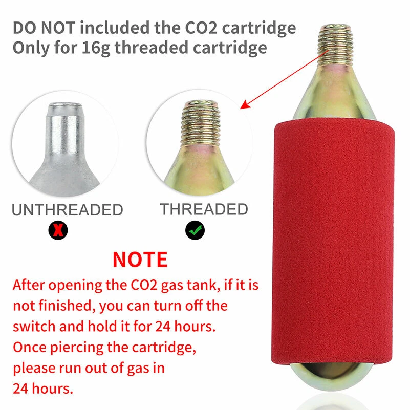 WEST BIKING Mini Bicycle Pump Ball Fast CO2 Inflator Bike Pump Ball Pump Silver - Image 4 of 4