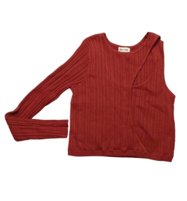 Open Edit One Sleeve Sweater Size L