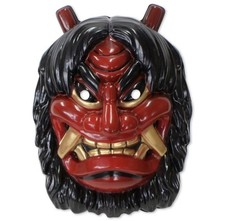 Japanese Red Oni Demon Mask Festival Cosplay Horror Costume Mask New