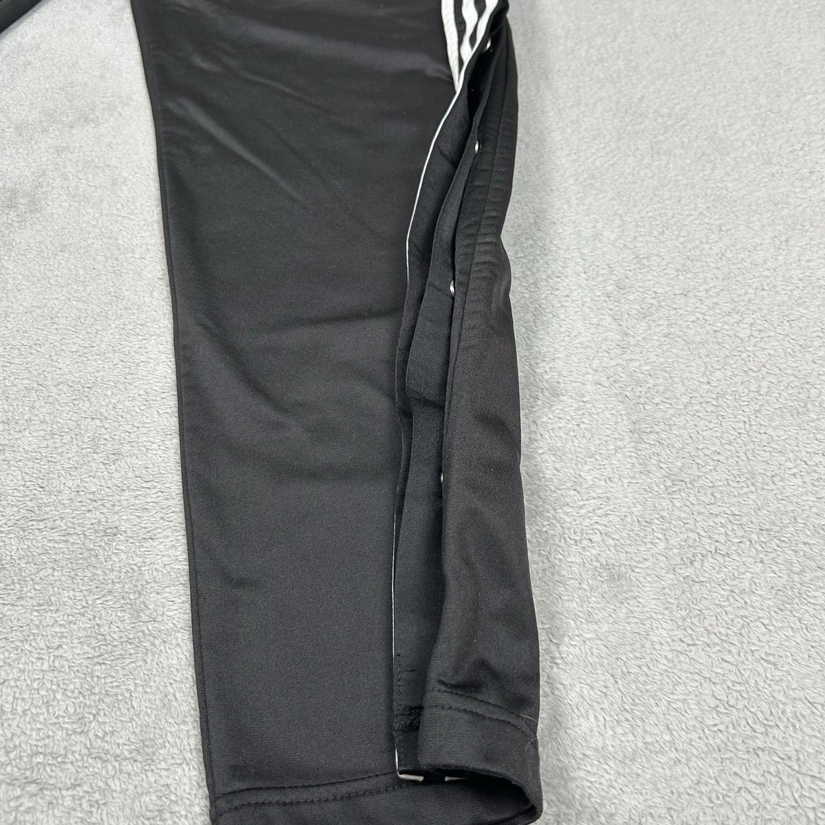 VINTAGE 90s Adidas Track Pants Men's Large Snap Button Wide
