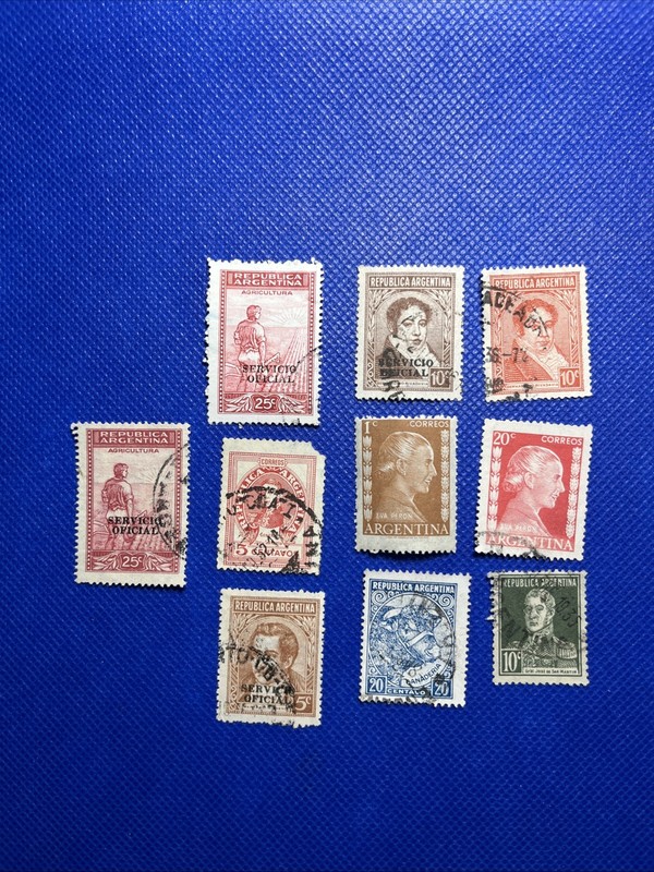Argentina - 10 stamps mixed condition 1926- 1949