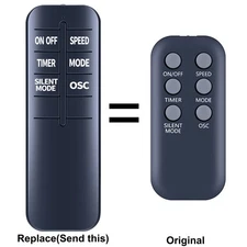 Replacement Remote Control For Simple Deluxe 36 Inch Oscillating Tower Fan