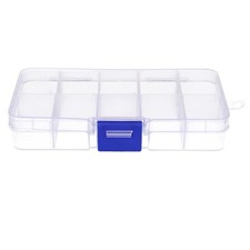 Plastic Bead Organizer Clear Customizable Compartments Small Items Storage Box