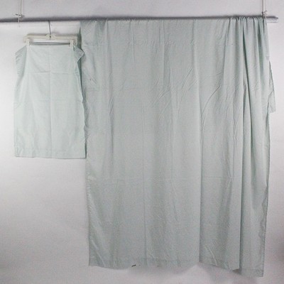 Lot Of 2 Pine Creek Solid Blue Flat Sheet & Pillowcase King Sized 100% Polyester