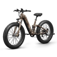 Electric Bike 960W Peak, 48V 20AH Adult Fat Tire E-Mountain Bike Full Suspension