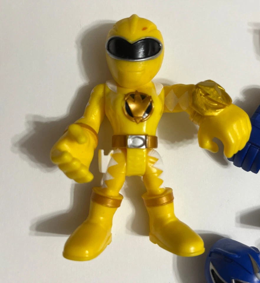 "Lote Playskool Heroes Mighty Morphin Power Rangers 3"" Azul Amarillo Ninjor" Foto 2 de 4