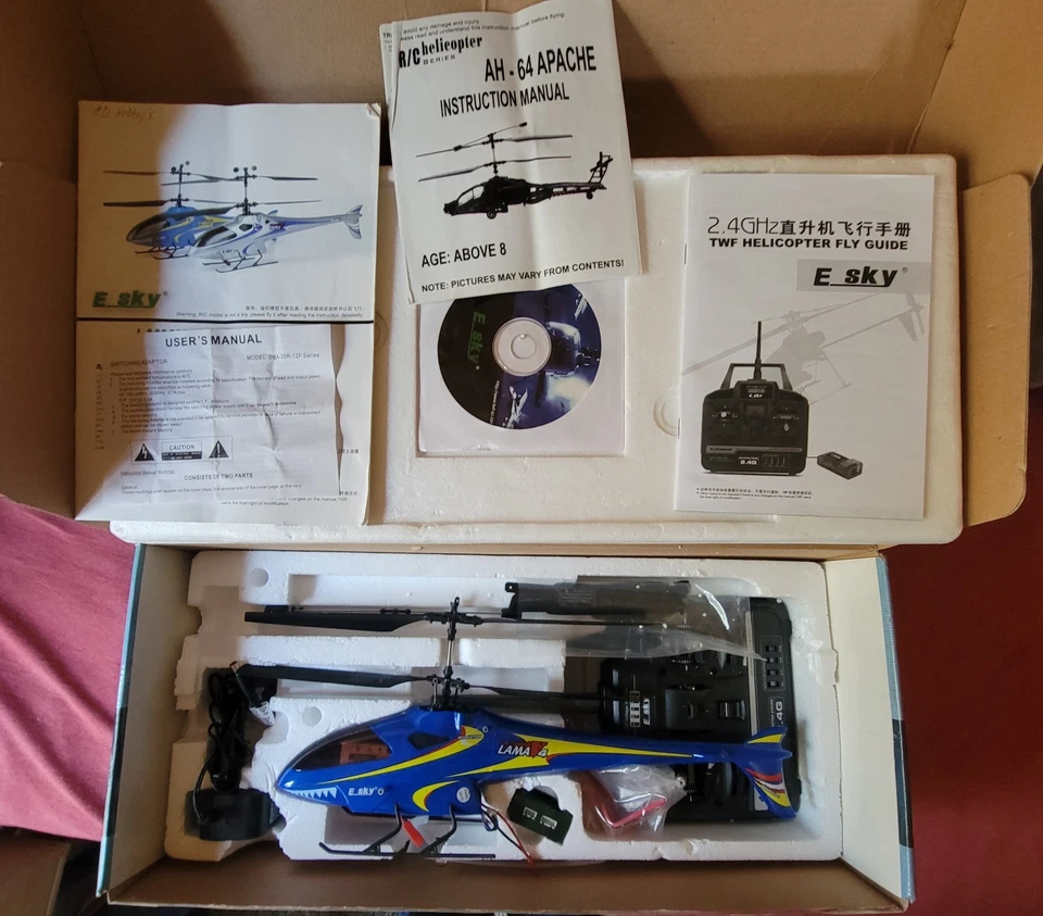 Microhelicóptero eléctrico coaxial E Sky Lamav4 RC Foto 4 de 4