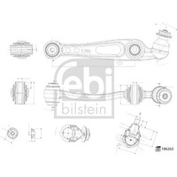 Febi Querlenker Hinten Unten Vorne Links Passend FüR Land Rover Discovery Range