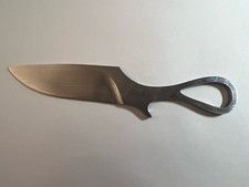 Custom Handmade Single Piece Stainless Knife By Paul Goetz -Exc Cond With Sheath