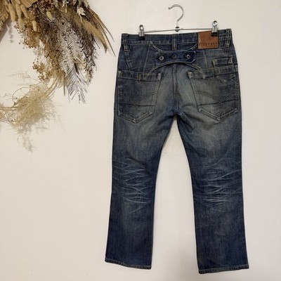 Firetrap Jeans Mens Buckle Back Cargo Y2k Vintage Skater Utility Size 30 / 30
