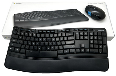 MICROSOFT SCULPT COMFORT DESKTOP WIRELESS KEYBOARD & MOUSE COMBO w/BOX