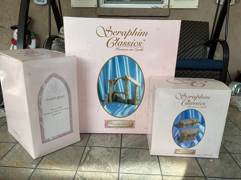 Seraphim Nativity Stable, Ledges, and corner Flower Beds