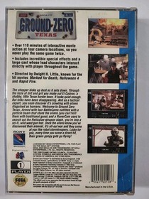 Ground Zero Video Game For Sega CD No Booklet