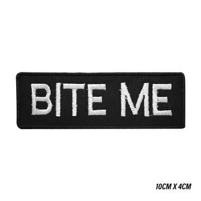 Bite Me Words Letter Iron On Patch Embroidered Patch/Batch