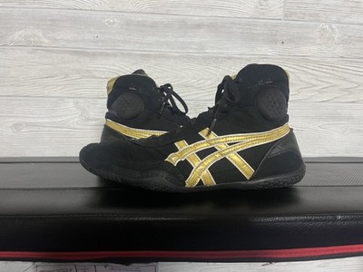 ASICS DAN GABLE EVO 3  Size 9 Black & Gold Color Way In USA Free Shipping 
