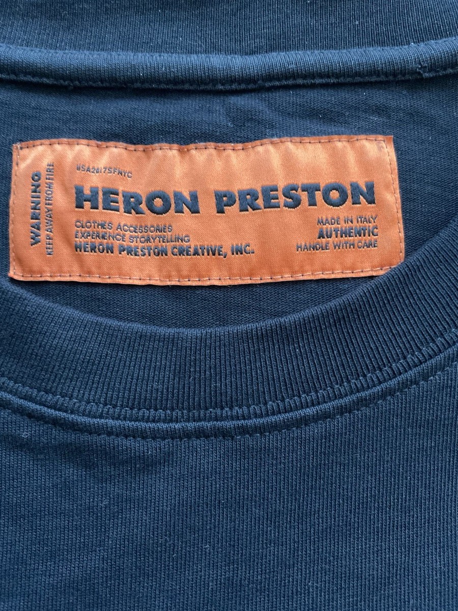 Heron Preston Graphic T-Shirt Mens Small Heron Bird Oversized