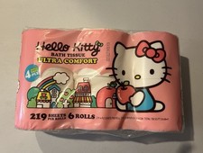 Hello Kitty Bath Tissue Ultra Comfort 6 Rolls 219 Sheets Per Roll