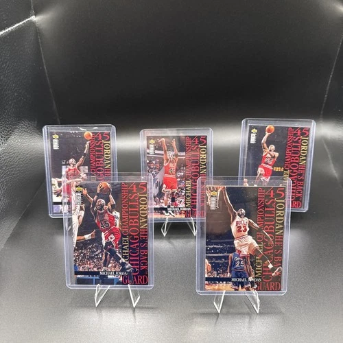 1995-96 Michael Jordan UD Collectors Choice 5 Card Insert Set He’s Back M1-M5