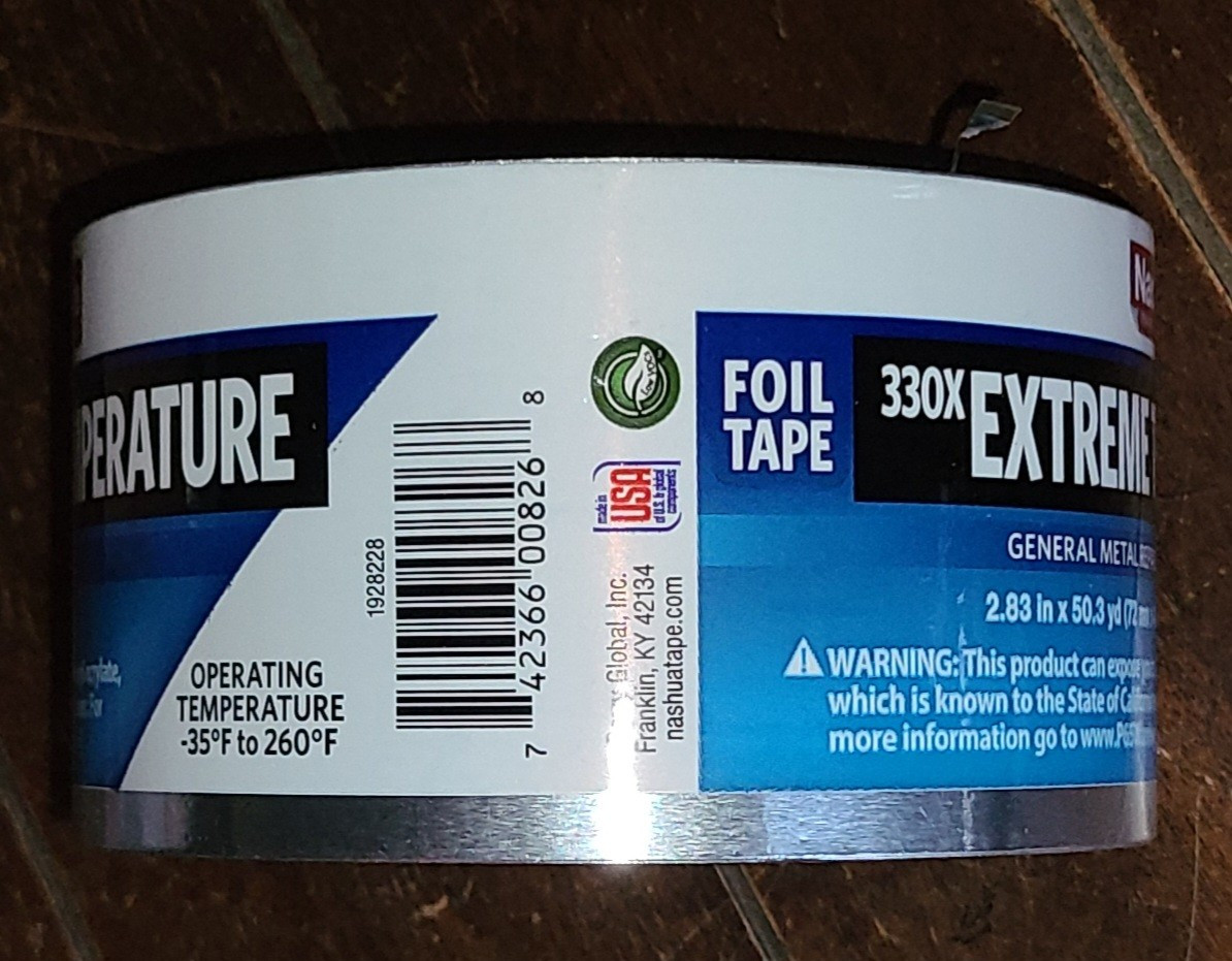 Nashua Extreme Temperature General Metal Repairs Foil Tape