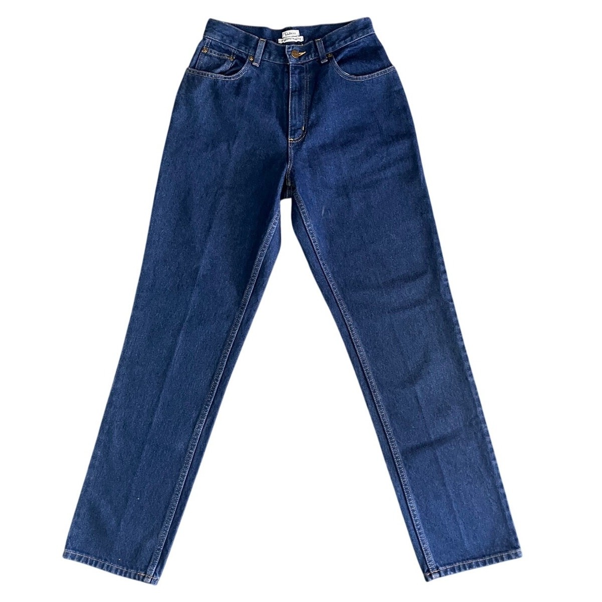 L.L Bean Jeans Womens 6 MT Blue Denim Original Fit Relaxed Straight High Rise