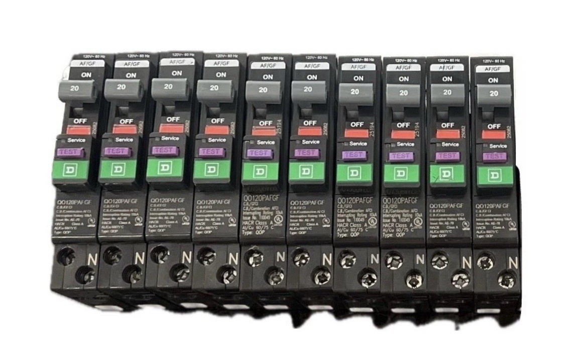 10 PCS Square D QO120PAFGF 20A AF/GF Dual Function Circuit Breaker
