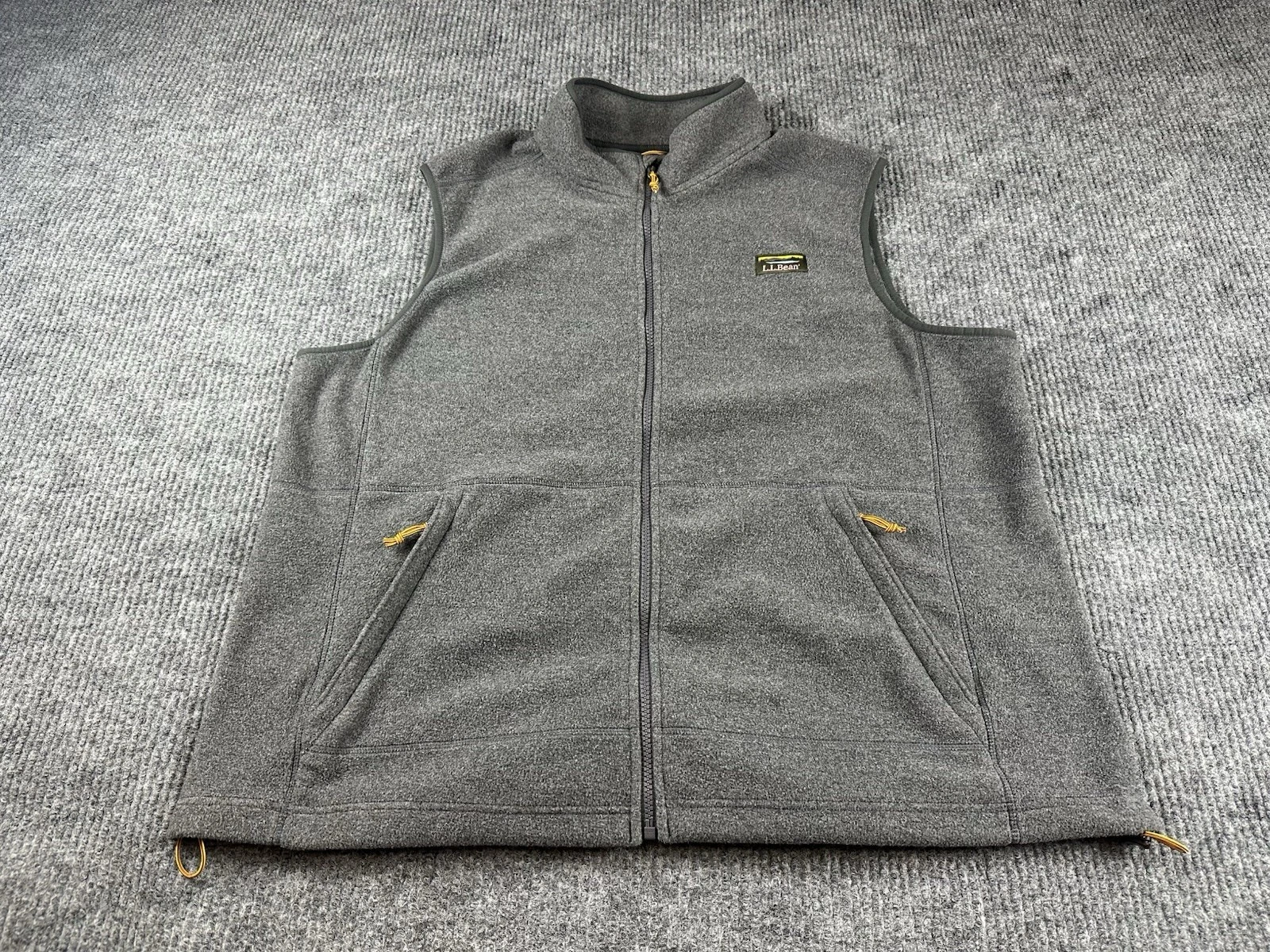 LL Bean Vest Mens 2XL Gray Mountain Classic Fleece Zip Gillet Outdoors Hiking