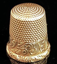 Premax 10-Piece Golden Thimbles Set - 17mm Carbon Steel Sewing Thimbles - View #3