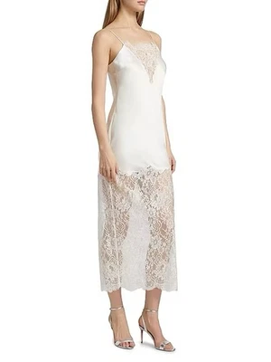 NWT Love Shack Fancy Amarissa Lace Bias-Cut Midi-Dress/ Bridal Bride ($565) - Image 1 of 4