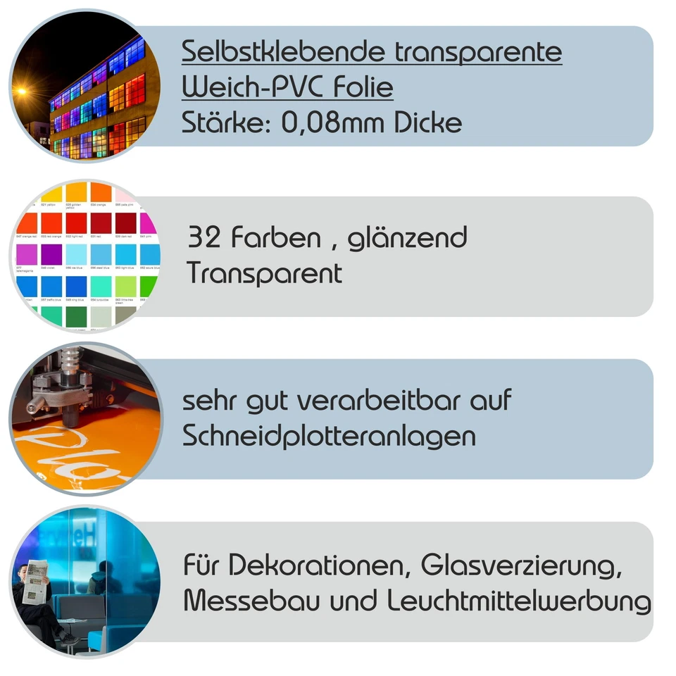 Din A4 Oracal 8300 Clear Film Caliber Set 32 Colors Glass Plotter - Image 4 of 4