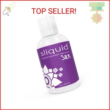 Sliquid Silk Intimate Lubricant, Silicone & Water-Based Lube for Women & Men, Hy