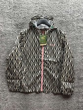 NWT Regatta X Orla Kiely Summer Waterproof Pack-It Jacket Black Womens Size L