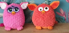 2 x Hasbro Furby Plush Soft Toy - Famosa Pink and Orange 2013