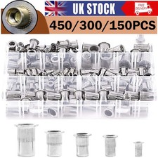 450pcs Stainless Steel Rivet Nut Kit Metric Rivnuts Nutsert Assorted M3-M8 Set