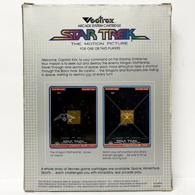Vintage GCE Vectrex Star Trek CIB 1982 With Manual & Box/ OVERLAY TESTED