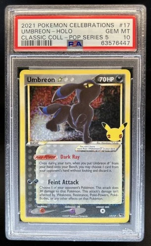 2021 Pokemon SWSH Celebrations Umbreon Classic Collection #17/17 PSA 10 GEM MINT