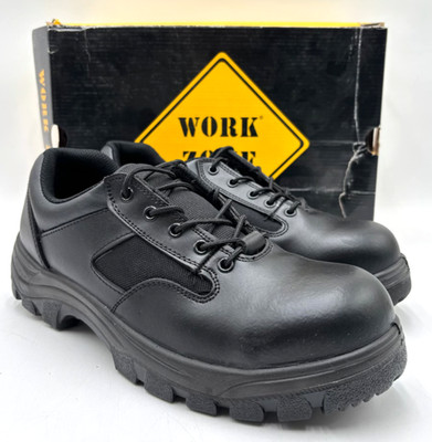 Work Zone S477 Men's NEW S/T FLEX PU Sole Oxford Black Multiple Sizes