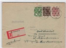 150319) Bizone Band-Netzaufdrucke Nr. 49II etc. a. R-Blg Bielefeld, Nachsendung