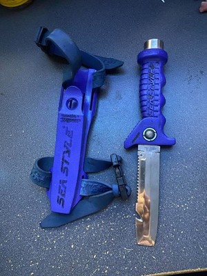 Wenoka Sea Style Blue Dive Knife with Z Lock | eBay