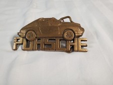 Vintage 1980 Brass Porsche Belt Buckle Baron Buckles