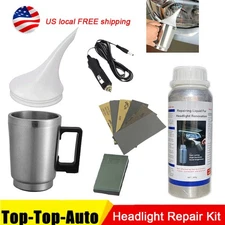 200ML Car Headlight Restoration Polymer Chemical Polishing Repair Liquid Set US