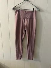 90 Degrees By Reflex Women’s Medium Pink Leggings Polyester Spandex EUC B6