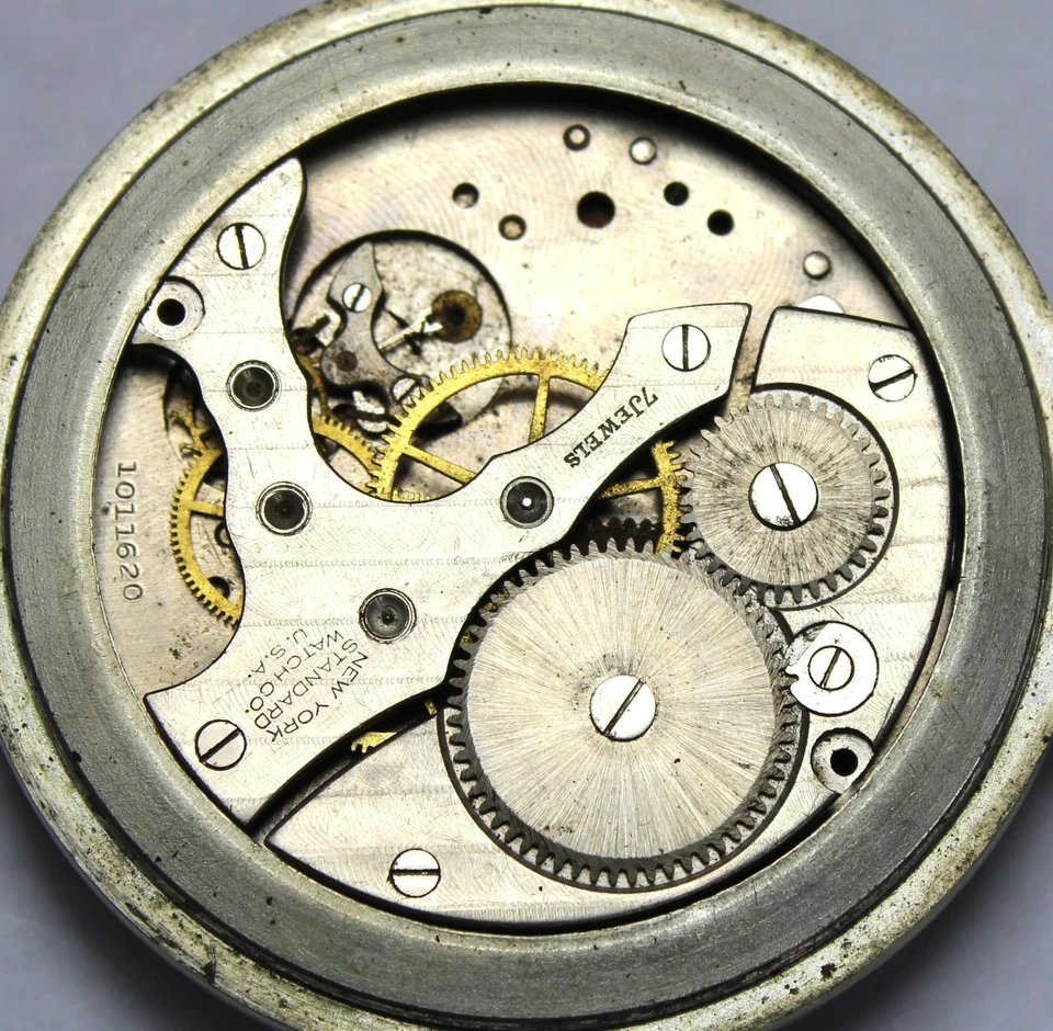 1920 New York Standard Grade 1597 16s 7j Pocket Watch - Parts/Repair - Image 4 of 4