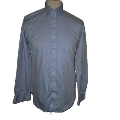 Ted Baker Shirt 100% Cotton Blue Diamond Pattern Size 15" Collar Great Condition - Image 1 of 4
