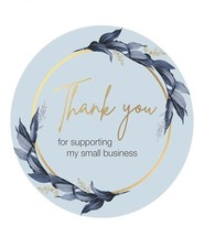 20 Count 1.5in Round Thank You For Supporting My Small Business Foil Stickers