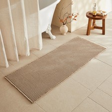 Waffle Runner Rug Bathroom, Long Boho Bathroom Rugs Non Slip Washable Super