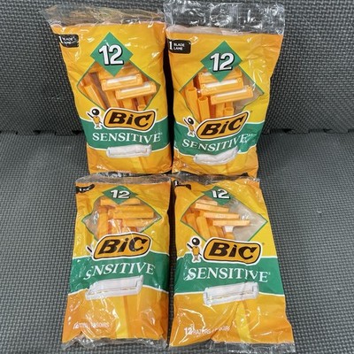 Lot of 4 BIC Classic Razor Sensitive Skin 12 packs 48 Total Bic Razors Sealed