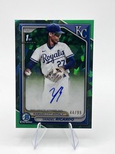 2024 1st Bowman Chrome Sapphire Green Refractor Yandel Ricardo Auto /99 RC SP