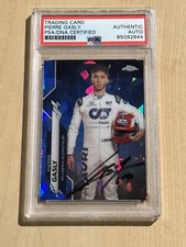 2020 PIERRE GASLY AUTO FIRMATA Topps Chrome Formula 1 Zaffiro #11 RC F1 PSA