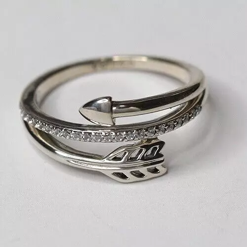 NEW AUTHENTIC PANDORA WRAP AROUND ARROW RING Size 5 50 With HINGED